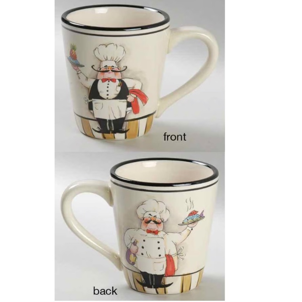 HD Designs LeChef Ceramic Coffee Mug - Set of 4